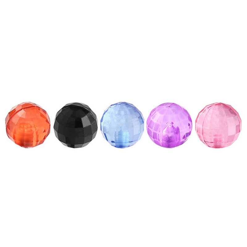 Acrylic Disco Balls|1.6mm, 5mm, Pack of all 5 shown|1.6mm, 6mm, Pack of all 5 shown