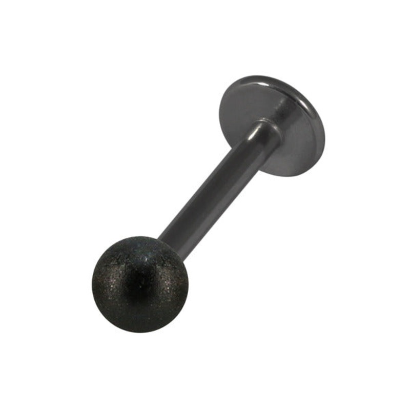 Black Steel Labret with Black Steel Shimmer Ball 1.2mm