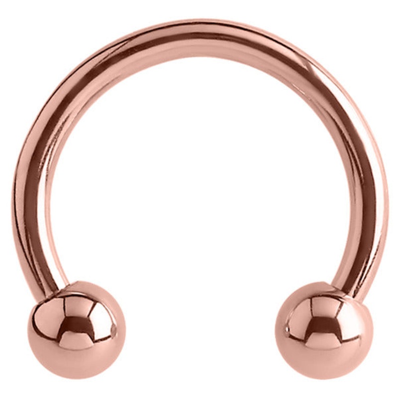 Rose Gold Titanium Circular Barbells (CBB) (Horseshoes) (Rose Gold colour)