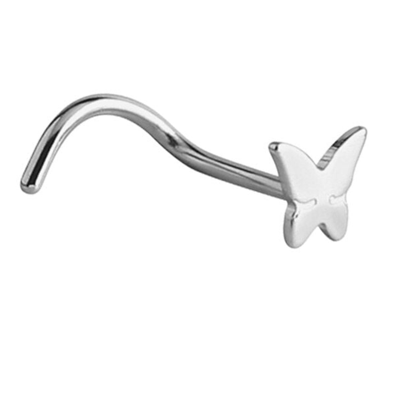 Steel Butterfly Nose Stud|Steel, 0.8mm