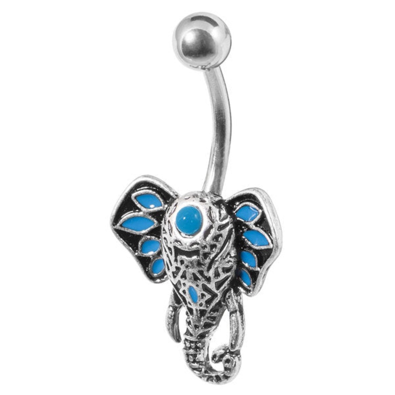 Belly Bar - Steel Ganesha Elephant