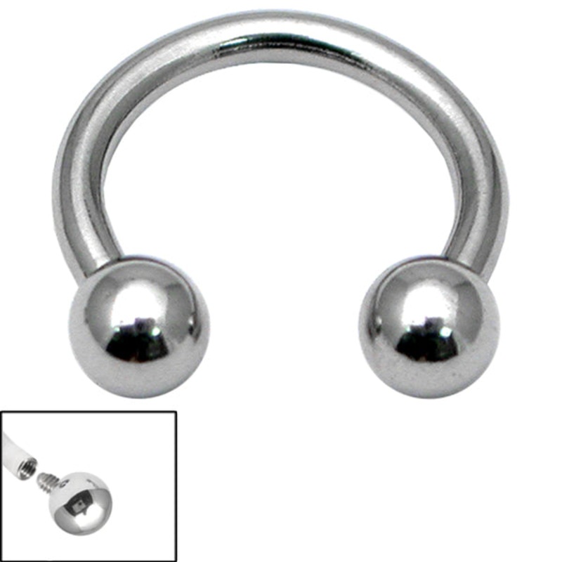 Titanium Internally Threaded Circular Barbells (CBB) (Horseshoes) 1.6mm