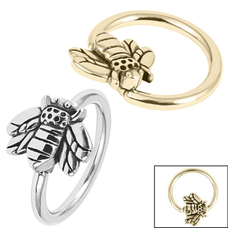 Steel BCR with Steel Clip In Honey Bee
