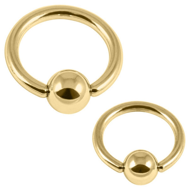Gold Steel Ball Closure Ring (BCR)
