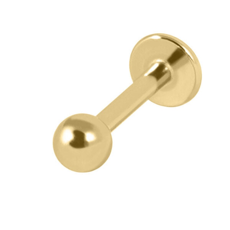 Gold Steel Labret|1.2mm, 6mm, 3mm|1.2mm, 7mm, 3mm|1.2mm, 8mm, 3mm|1.2mm, 9mm, 3mm|1.2mm, 10mm, 3mm|1.2mm, 12mm, 3mm|1.6mm, 8mm, 4mm