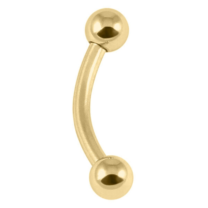 Gold Titanium Micro Curved Bars 1.2mm