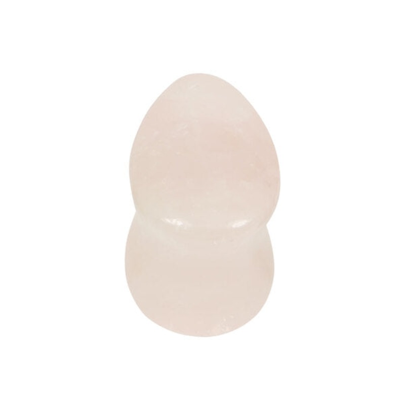 Rose Quartz Stone Double Flared Teardrop Plug