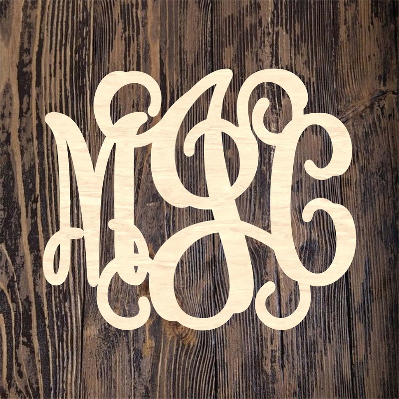 3 Letter Intertwined Monogram|Default Title