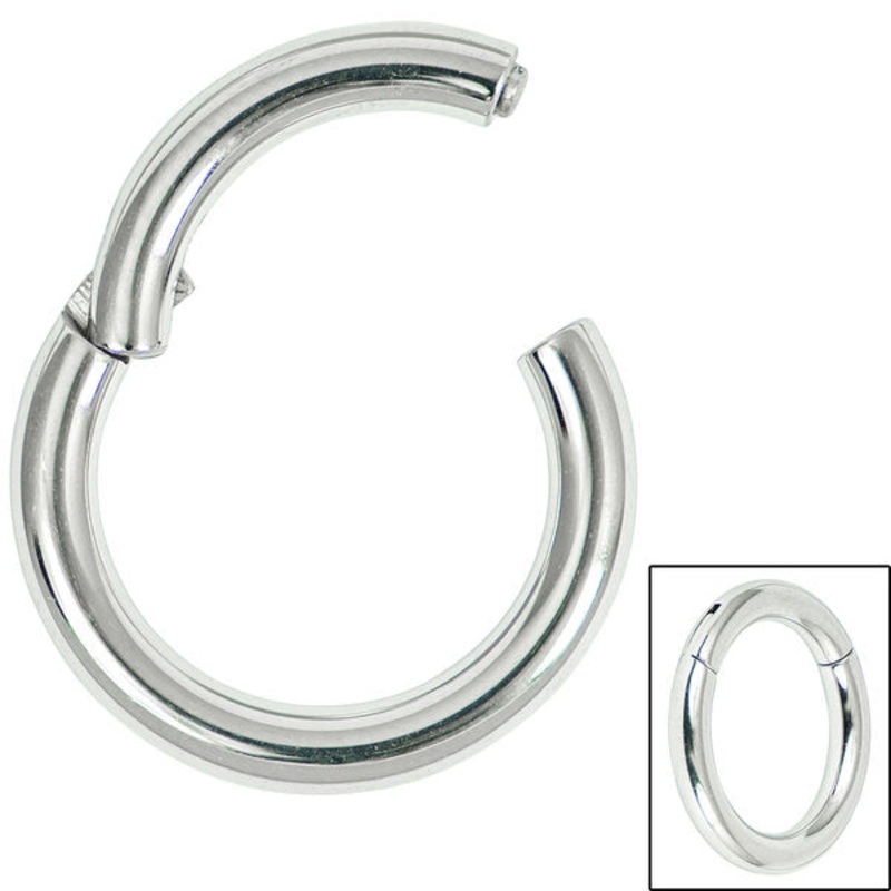 Titanium Large Gauge Hinged Segment Ring (Clicker)