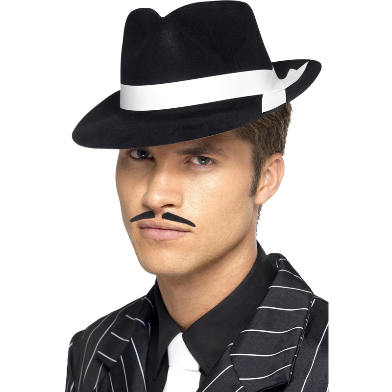 Fedora/Trilby Gangster Hat - Flock Plastic - Al Capone Style