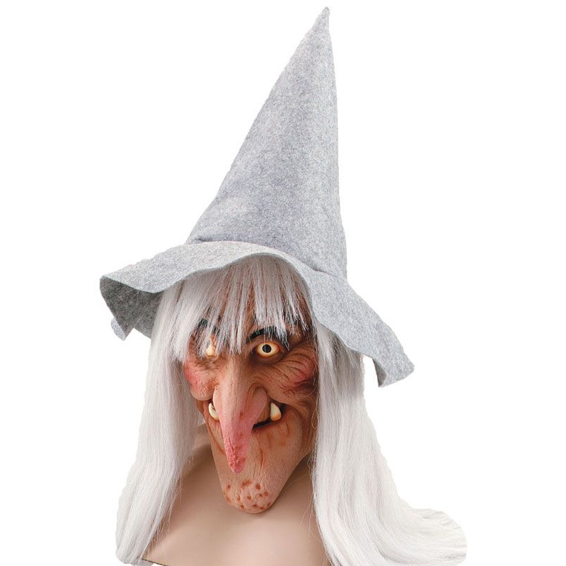 Witch Mask with Hat & Hair