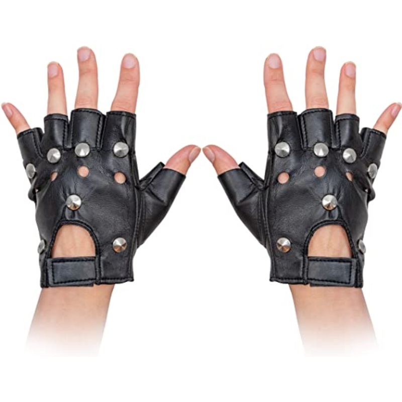 Black Biker Gloves