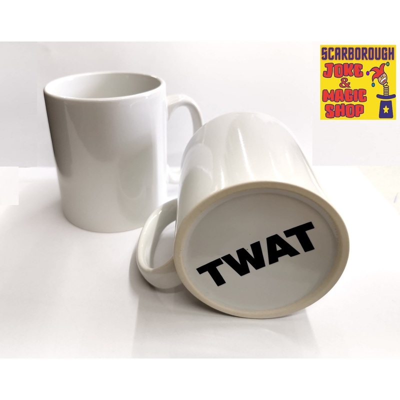 Secret Twat Mug ~ Rude Hidden Profanity Joke Mug! ~ Office Santa Novelty Gift