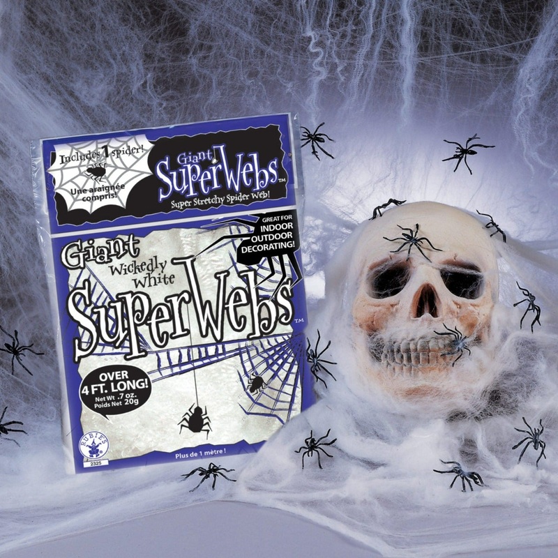 Spider Web - Fake Cobweb - 20gm 4 Plastic spiders