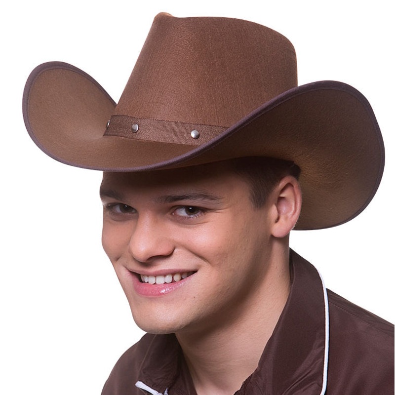 Texan Cowboy Hat - Dark Brown