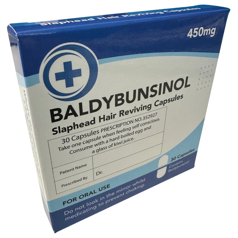 Baldybuncinol Slaphead Hair Revival Capsules - Joke Medication Mints