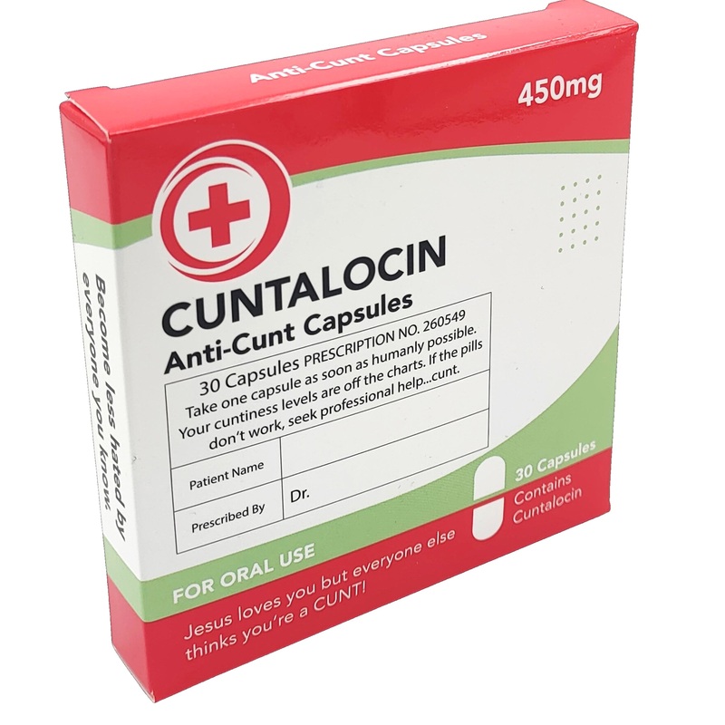 Cuntalocin Anti-Cunt Capsules - Joke Medication Mints