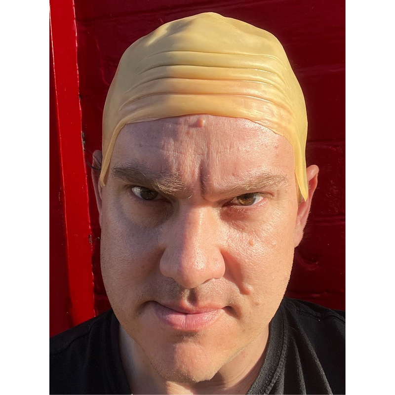 Latex Rubber Skinhead - Uncle Fester Bald Man Head Cap