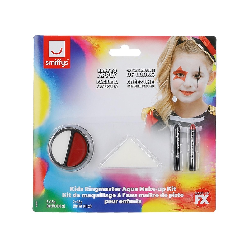 Ringmaster Red, Black & White Make Up Kit
