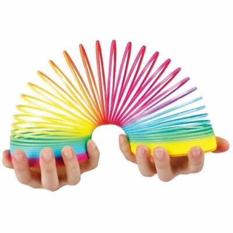 XL 10cm Slinky - Rainbow Spring