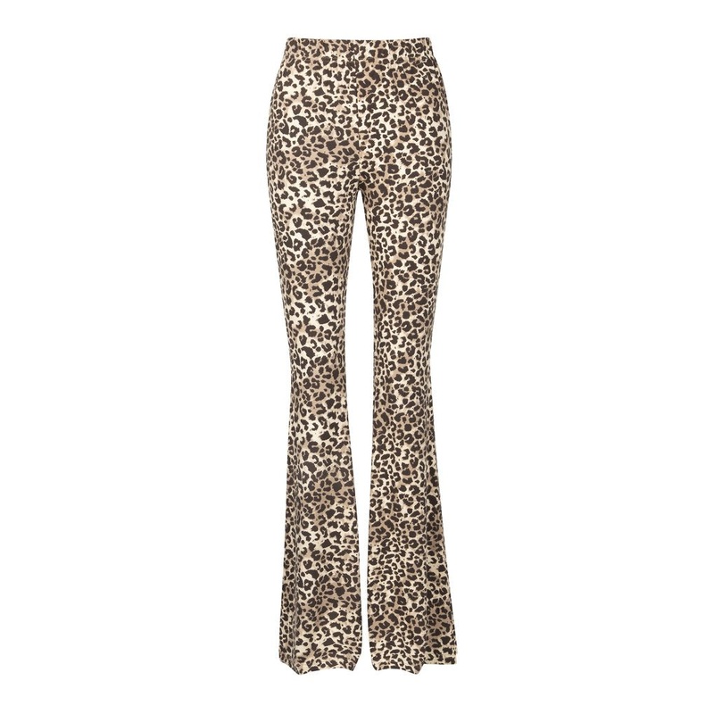 Running Wild Leopard Animal Print Flared Bell Bottom Pants