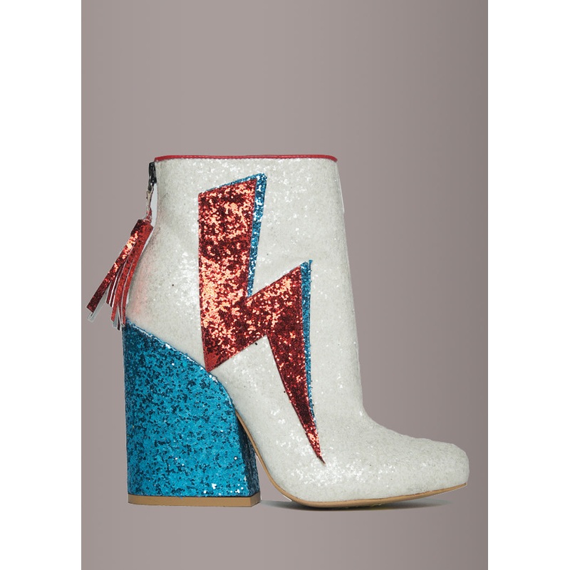 YRU ZIGGY Glitter Ankle Boots|6|7|8|9|10|Multi