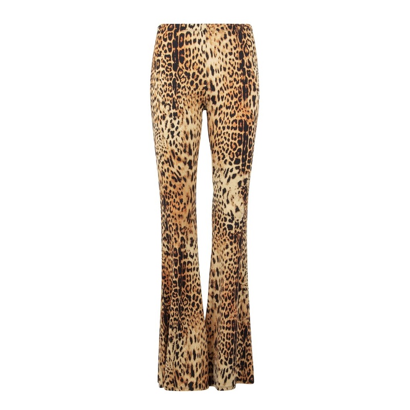 Hysteria Leopard Animal Print Flared Bell Bottom Pants