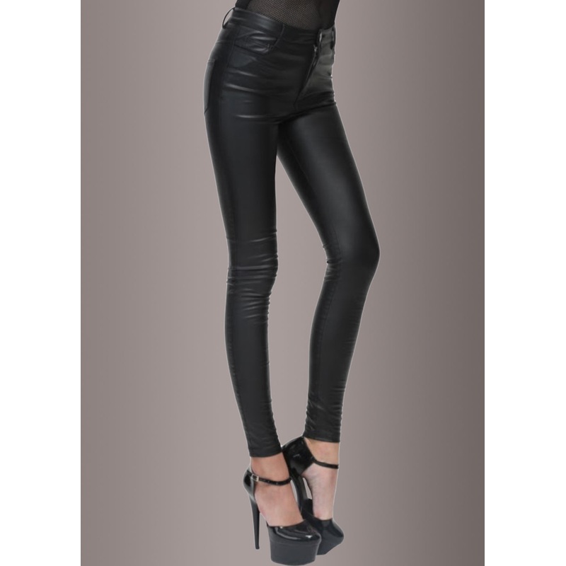 Paint it Black Skinny Fit Vegan Leather Pants