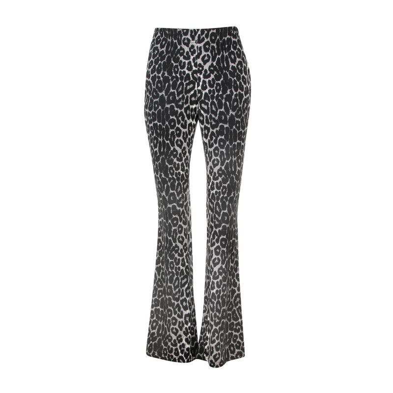 Rebel Soul Leopard Print Flared Bell Bottom Pants