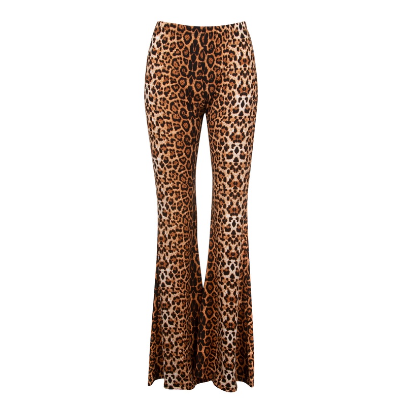 You Are Wild Leopard Print Flare Pants Bell Bottoms