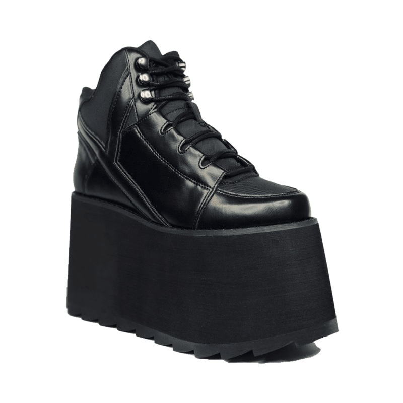 YRU Qozmo 2 black Platform shoes