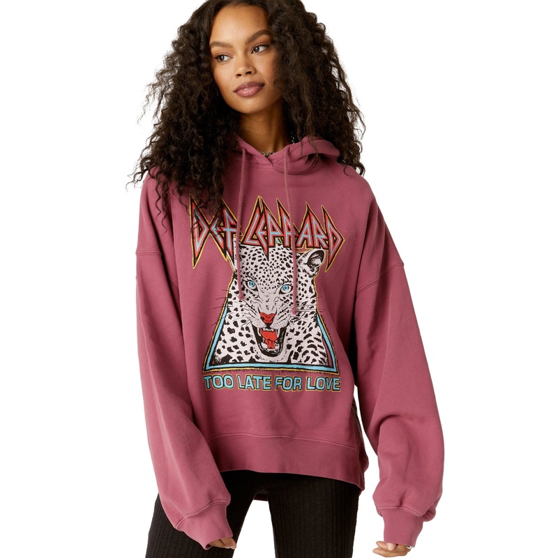 Def Leppard Too Late For Love Oversized Hoodie by Daydreamer LA