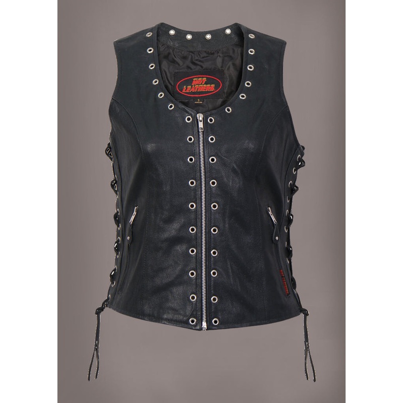 Easy Rider Studded Black Leather Motorcycle Biker Vest