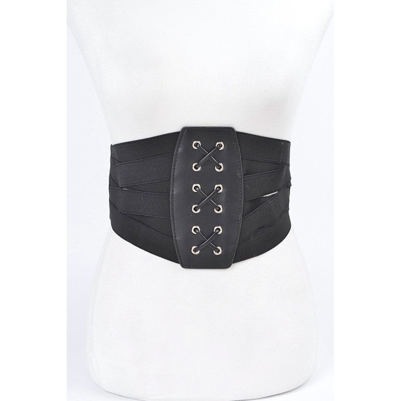 Faux Leather Lacing Corset Belt