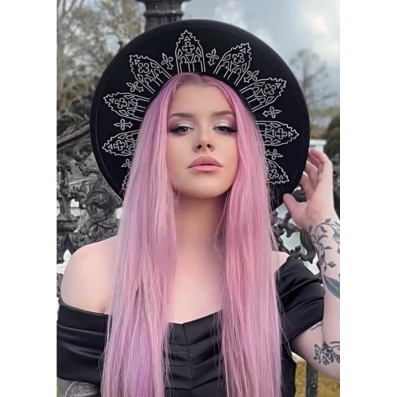 Vegan Felt Wide Brim Hat Wrought Iron Crown