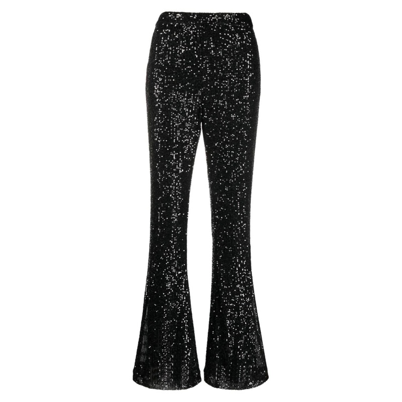 Black Sequin Bell Bottom Pants Sequin Flare Pants