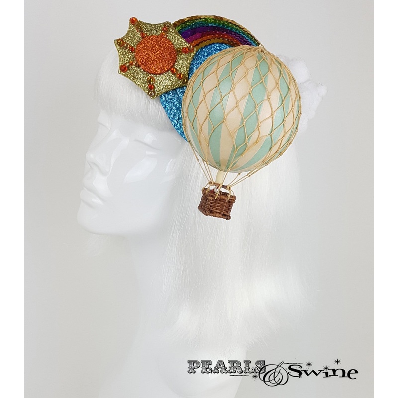 Hot Air Balloon Fascinator Head in the Clouds