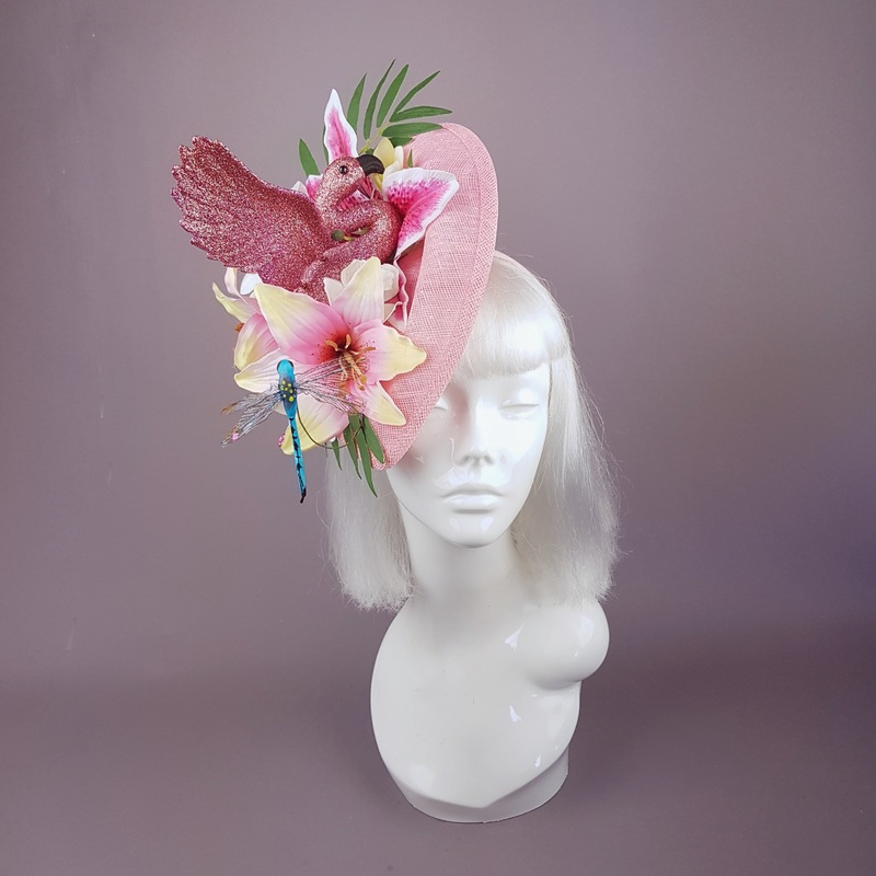 In The Pink Flamingo Tropical Flower Hat