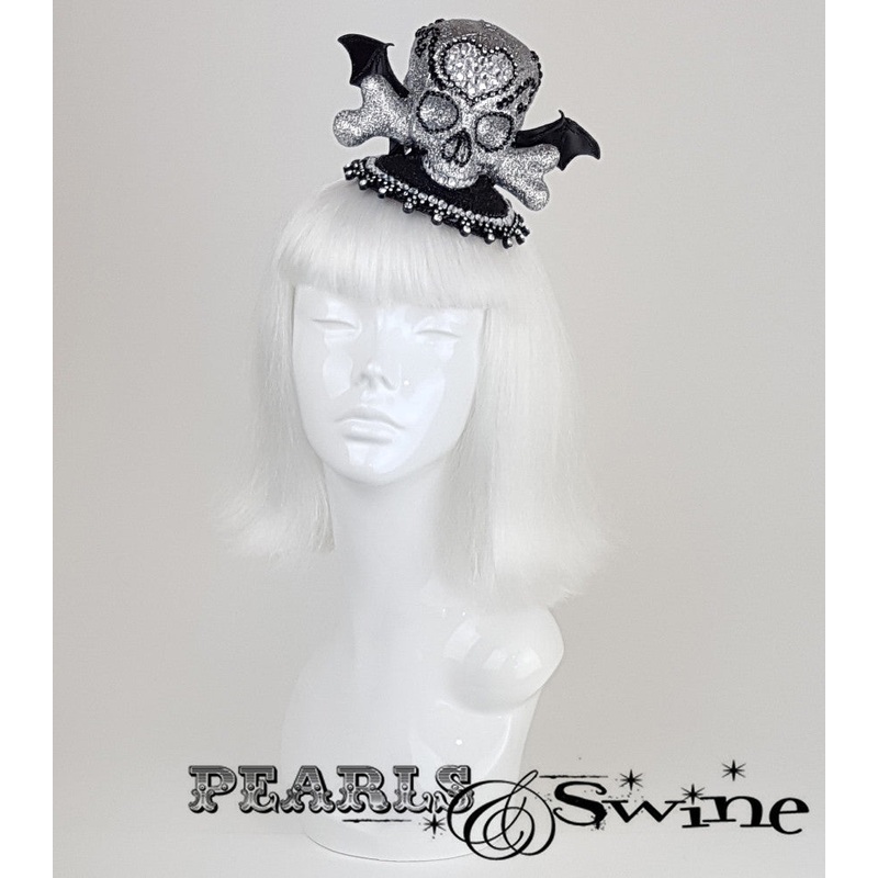 Skull & Bat Fascinator Bella Muerte