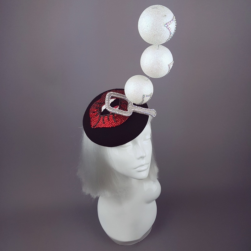 Bubble Blower Red Crystal Lips Hat