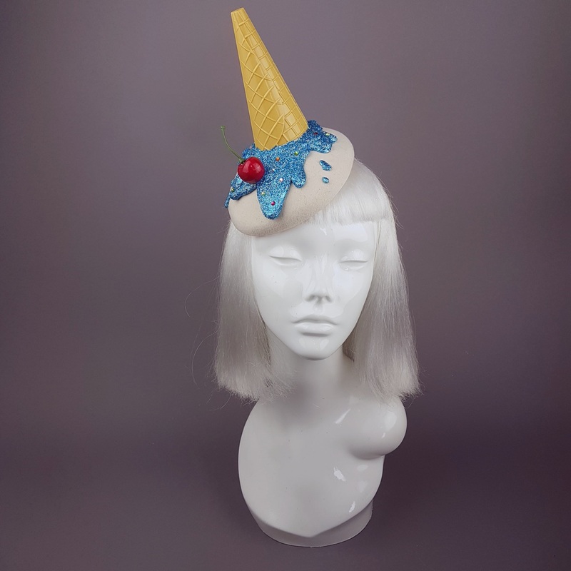 Cado Surreal Glitter Dropped Ice Cream Hat
