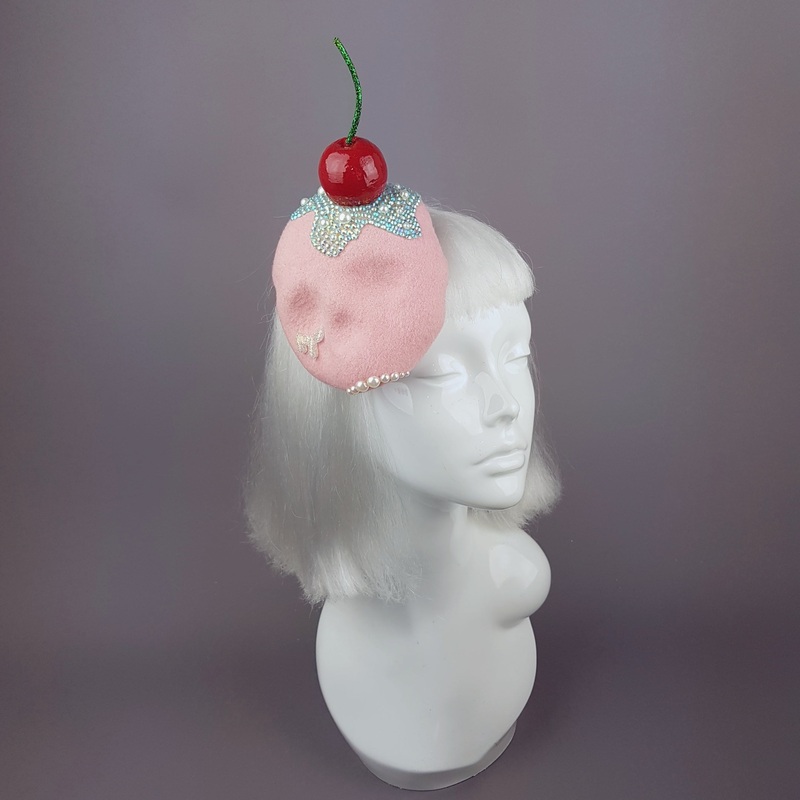 Crema Crystal Skull Cherry Hat