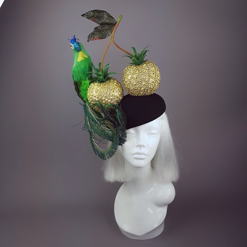 Exotic Giant Golden Pineapple Cherry Parrot Hat