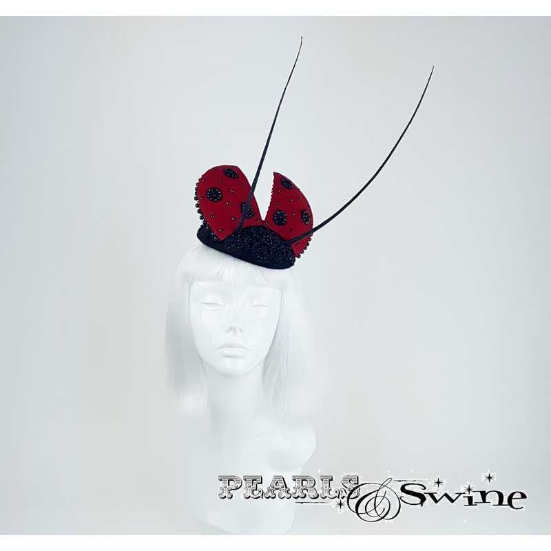 Lace & Bead Ladybird Hat La Chioccietta