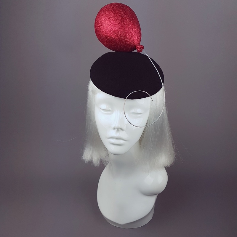 Le Ballon Rouge Red Glitter Balloon Hat