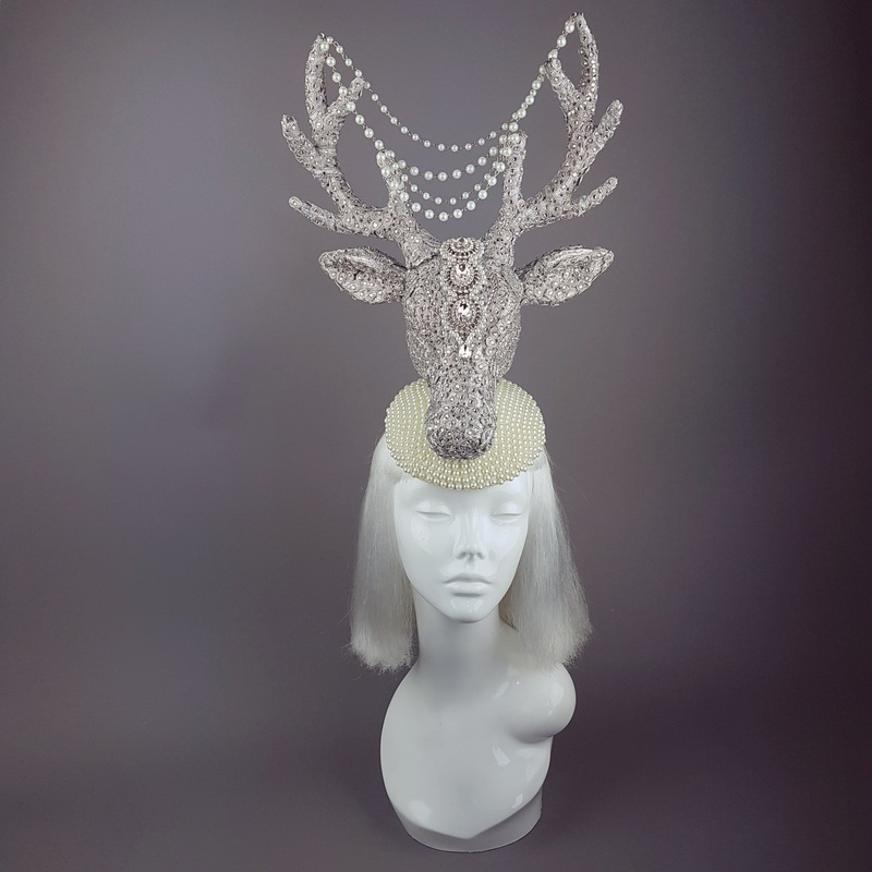 Out of the Mist Jewel encrusted Stag Hat