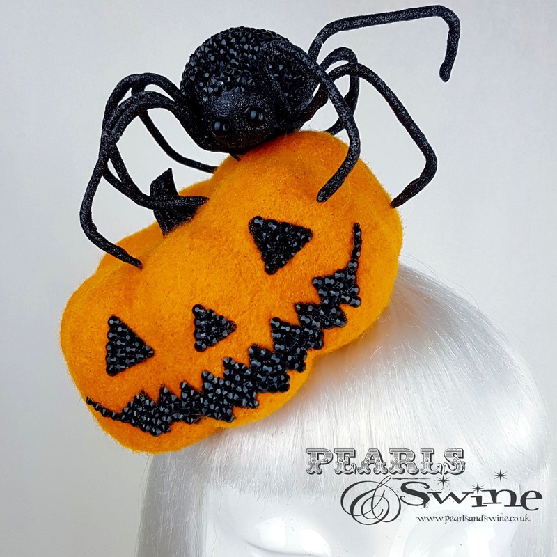 The Witching Hour Pumpkin and Spider Hat