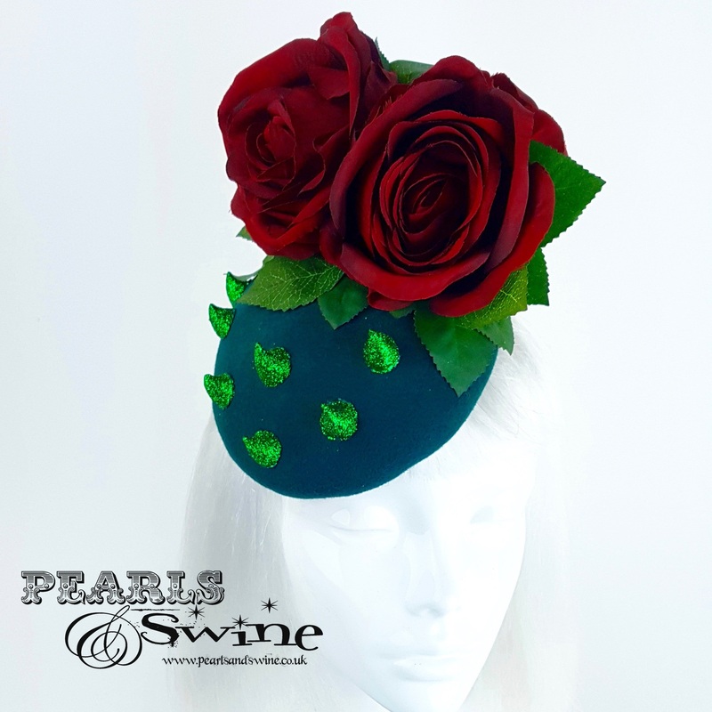 Thorn Among the Roses Red Rose Glitter Thorn Hat