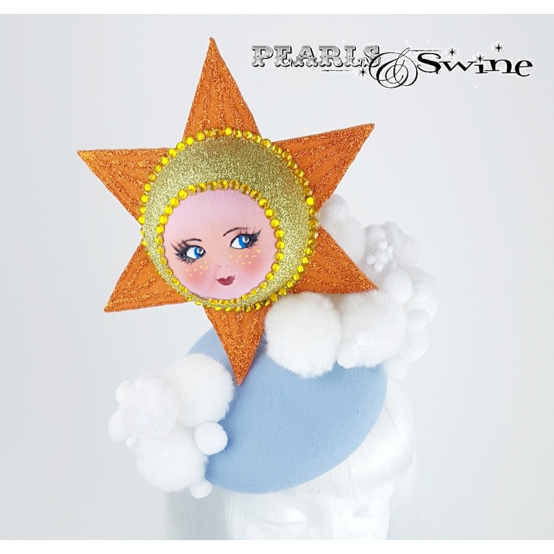 Vintage Doll Face Sun hat Hello Sunshine