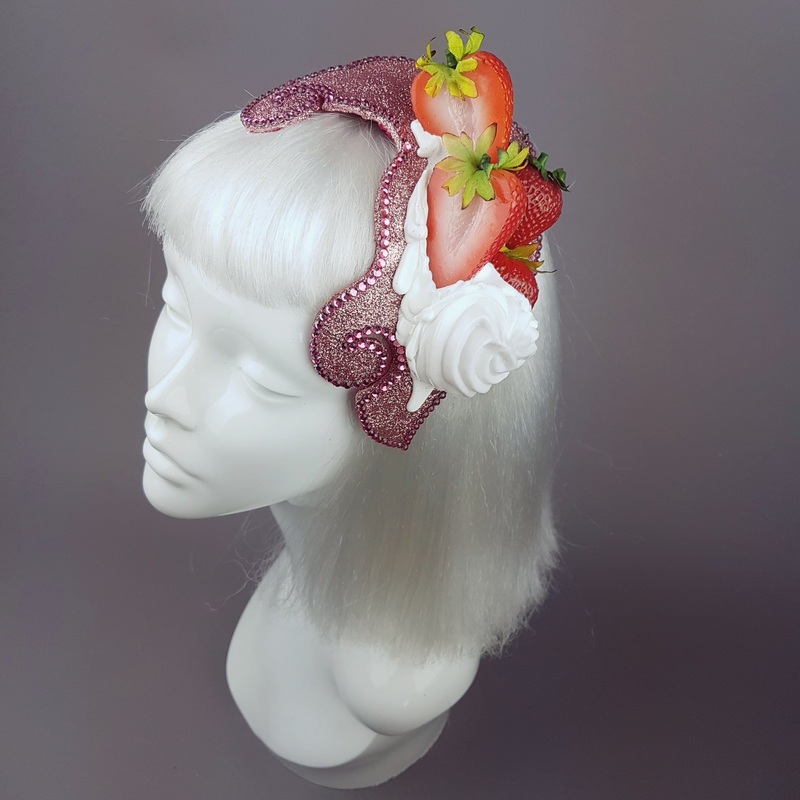 Whipped Strawberries & Cream Vintage Style Hat